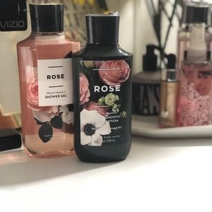 Bath and body work rose body wash and lotion